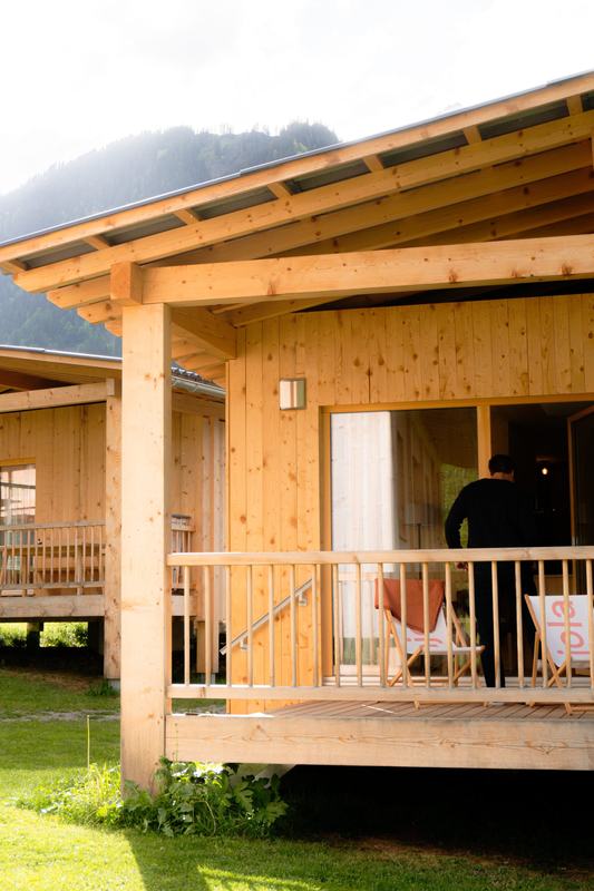 Terrasse eines Chalets