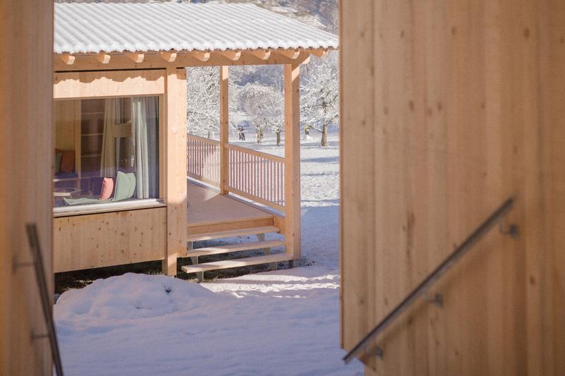 Terrasse im Schnee